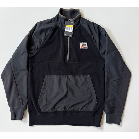 Nike Sportswear 1/2 Zip Fleece Pullover Men's Noir DD8968-010 NWT Size S - Picture 1 of 16